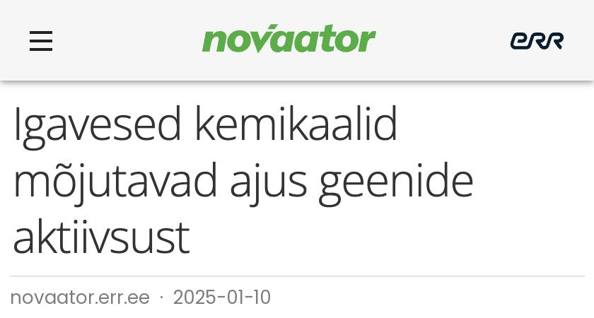 Igavesed kemikaalid mõjutavad ajus geenide aktiivsust