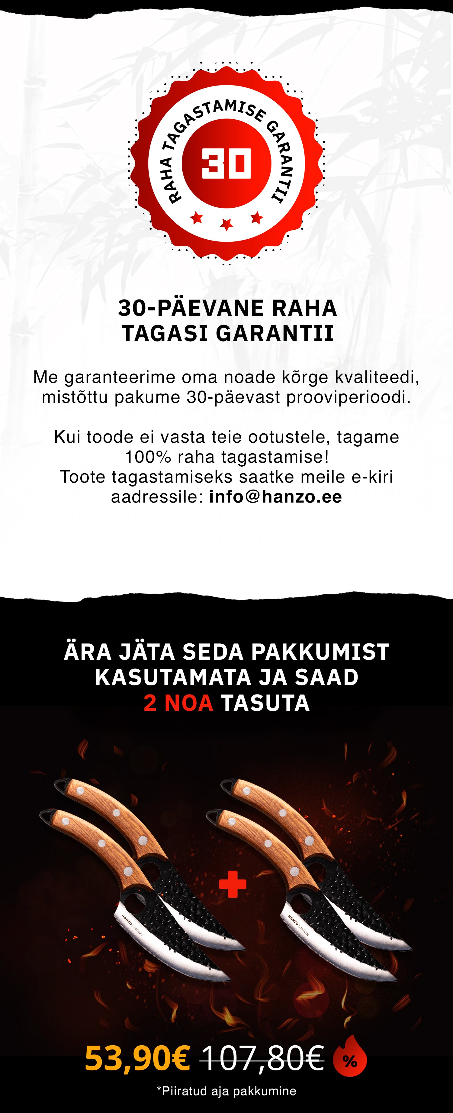 Nepraleiskite šio pasiūlymo ir gaukite 2 peilius nemokamai